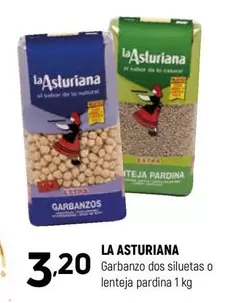 Oferta de La Asturiana - Garbanzo Dos Siluetas O Lenteja Pardina por 3,2€ en Coviran