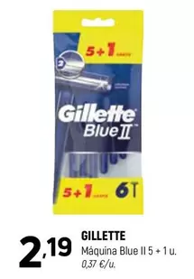 Oferta de Gillette - Maquina Blue II 5 + 1 U. por 2,19€ en Coviran