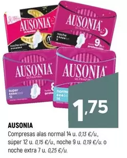 Oferta de Ausonia - Compresas Alas Normal por 1,75€ en Coviran