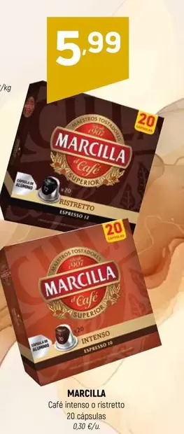 Oferta de Marcilla - Cafe Intenso Or Interiotto por 5,99€ en Coviran