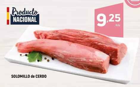 Oferta de Solomillo De Cerdo por 9,25€ en Coviran