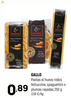 Oferta de Gallo - Pastas Al Huevo Nidos Fettuccine por 0,89€ en Coviran