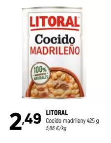 Oferta de Litoral - Cocido Madrileny por 2,49€ en Coviran