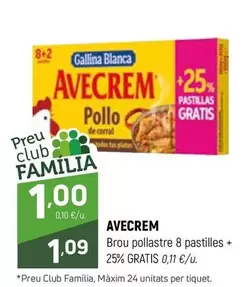 Oferta de Gallina Blanca - Brou Pollastre 8 Pastilles + 25% Gratis por 1,09€ en Coviran