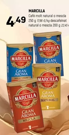 Oferta de Marcilla - Cafe Molt Natural O Mescla por 4,49€ en Coviran