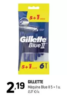 Oferta de Gillette - Maquina Blue II 5 + 1 U. por 2,19€ en Coviran