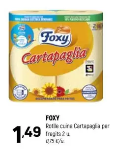 Oferta de Foxy - Rotlle Cuina Cartapaglia Per Fregits por 1,49€ en Coviran