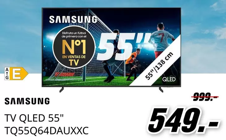 Oferta de Samsung - Tv Qled 55" Tq55q64dauxxc por 549€ en MediaMarkt