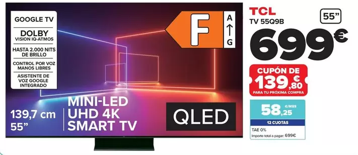 Oferta de TCL - Tv 55Q9B por 699€ en Carrefour