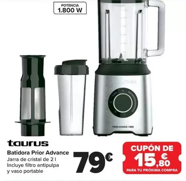 Oferta de Taurus - Batidora Prior Advance por 79€ en Carrefour