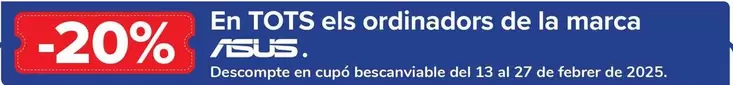 Oferta de Asus - En Todos Los Ordenadores De La Marca en Carrefour