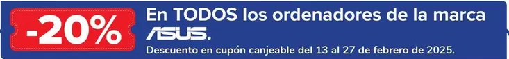 Oferta de Asus - En Todos Los Ordenadores De La Marca en Carrefour