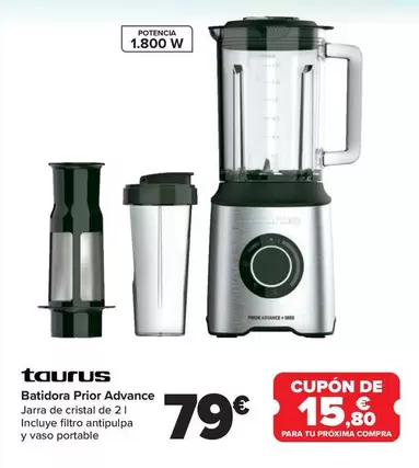 Oferta de Taurus - Batidora Prior Advance por 79€ en Carrefour