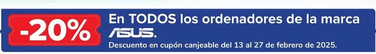 Oferta de Asus - En Todos Los Ordenadores De La Marca  en Carrefour