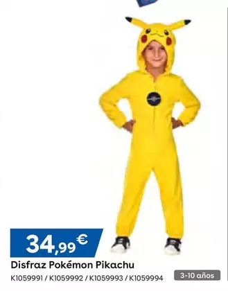 Oferta de Pokemon - Disfraza Pikachu por 34,99€ en ToysRus