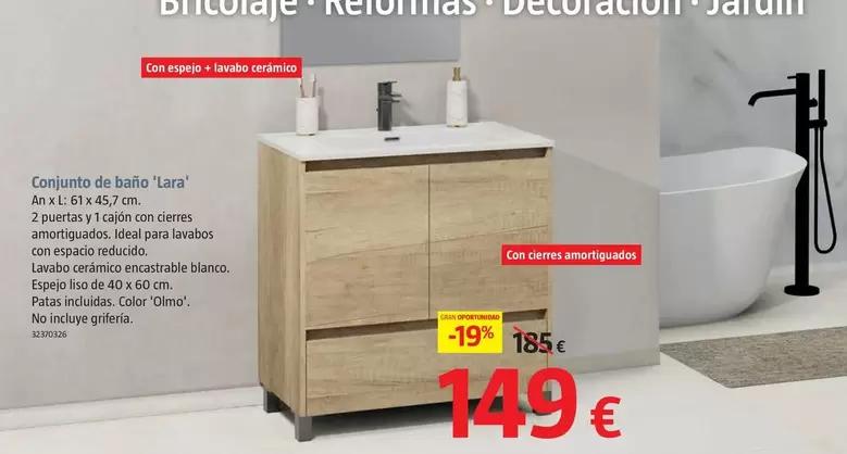 Oferta de Conjunto De Bano "Lara" por 149€ en BAUHAUS