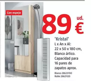 Oferta de Zapateros Kristal por 89€ en BAUHAUS