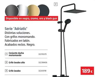 Oferta de Conjunto Ducha Monomando por 189€ en BAUHAUS