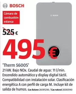 Oferta de Bosch - Calderas De Gas Therm 5600S por 495€ en BAUHAUS