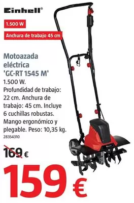 Oferta de Einhell - Motoazada Eléctrica 'GC-RT 1545 M' por 159€ en BAUHAUS