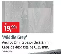 Oferta de Suelos Vinilicos De Pvc Middle Grey por 19,99€ en BAUHAUS