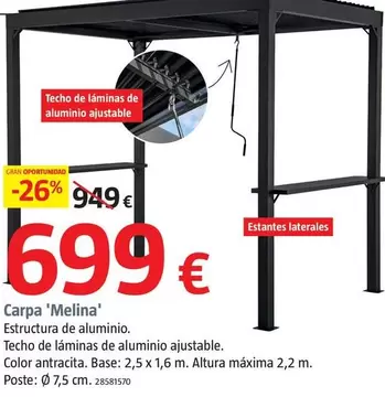 Oferta de Carpa 'Melina'  por 699€ en BAUHAUS