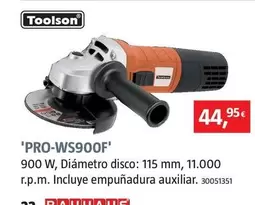 Oferta de Toolson - PRO-WS900F por 44,95€ en BAUHAUS