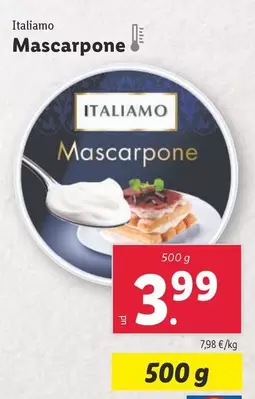 Oferta de Italiamo - Mascarpone por 3,99€ en Lidl