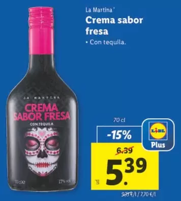 Oferta de La Martina - Crema Sabor Fresa por 5,39€ en Lidl