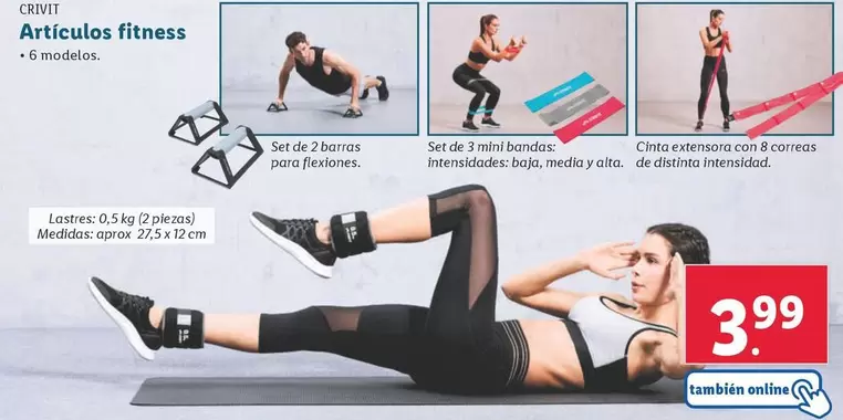 Oferta de Crivit - Articulos Fitness por 3,99€ en Lidl