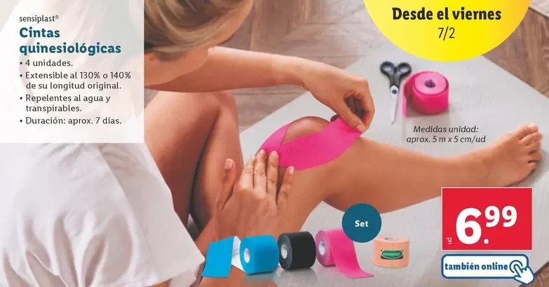 Oferta de Sensiplast - Cintas Quinesiológicas por 6,99€ en Lidl