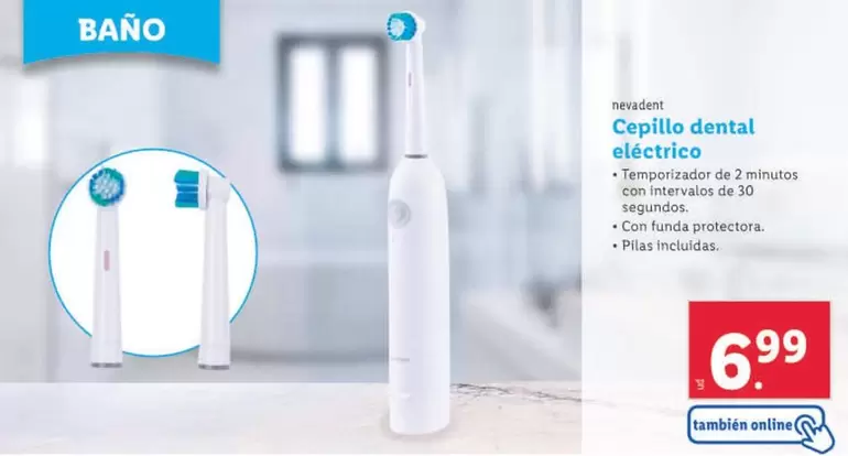 Oferta de Nevadent - Cepillo Dental Eléctrico por 6,99€ en Lidl