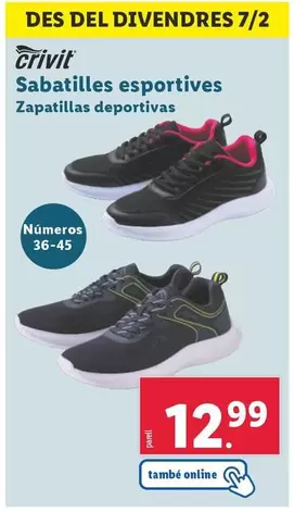 Oferta de Crivit - Zapatillas Deportivas por 12,99€ en Lidl