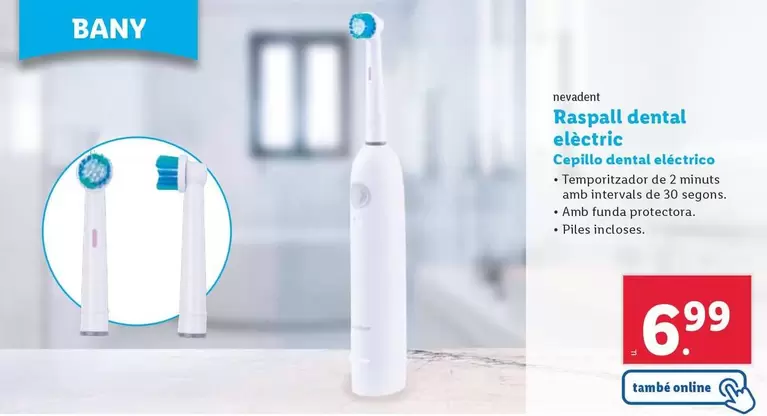 Oferta de Nevadent - Cepillo Dental Eléctrico por 6,99€ en Lidl