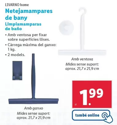 Oferta de Livarno Home - Limpiamamparas De Baño  por 1,99€ en Lidl