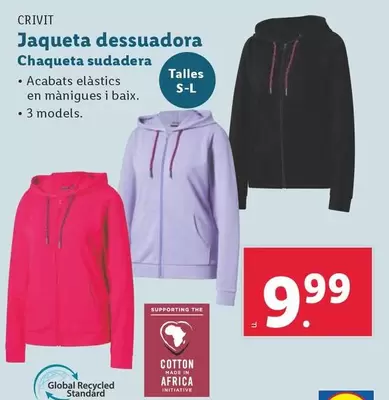 Oferta de Crivit - Chaqueta Sudadera por 9,99€ en Lidl