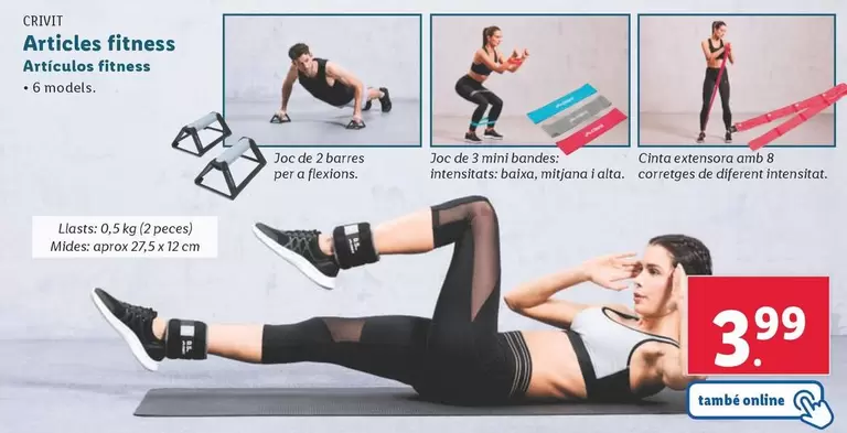 Oferta de Crivit - Articulos Fitness por 3,99€ en Lidl