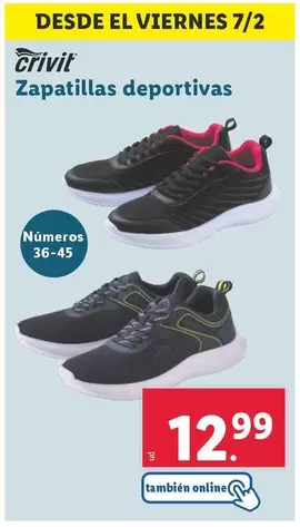 Oferta de Crivit - Zapatillas Deportivas por 12,99€ en Lidl