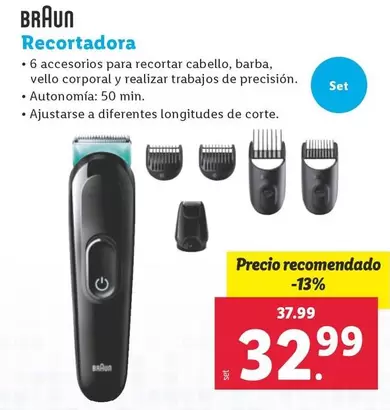 Oferta de Braun - Recortadora por 32,99€ en Lidl