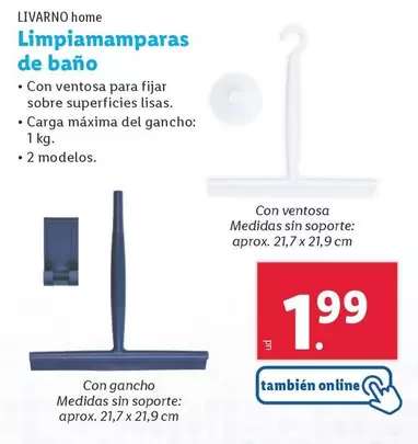 Oferta de Livarno Home - Limpiamamparas De Bano por 1,99€ en Lidl