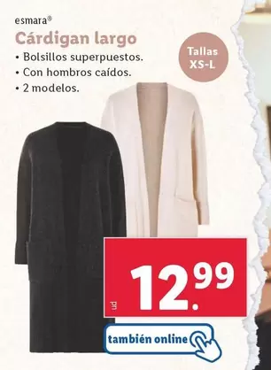 Oferta de Esmara - Cardigan Largo por 12,99€ en Lidl