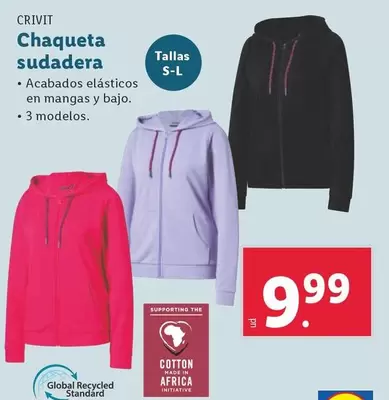 Oferta de Crivit - Chaqueta Sudadera por 9,99€ en Lidl