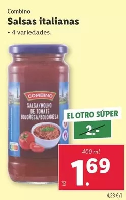 Oferta de Combino - Salsas Italianas por 1,69€ en Lidl