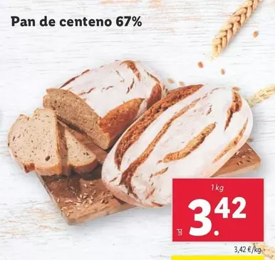 Oferta de Pan De Centeno 67%  por 3,42€ en Lidl