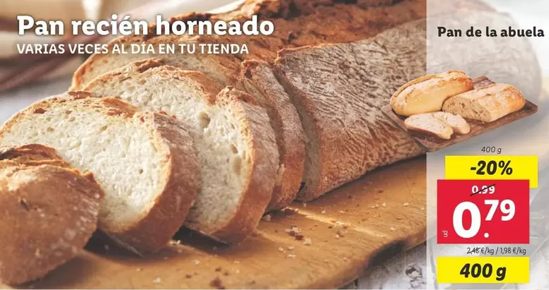 Oferta de Pan De La Abuela por 0,79€ en Lidl