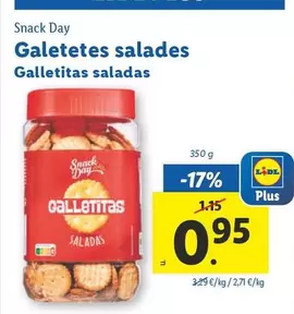 Oferta de Snack Day - Galletitas Saladas por 0,95€ en Lidl