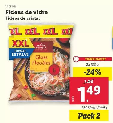 Oferta de Vitasia - Fideos De Cristal por 1,49€ en Lidl