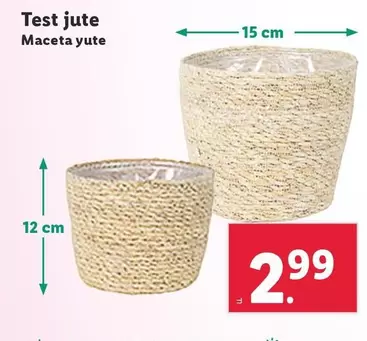 Oferta de Maceta Yute por 2,99€ en Lidl