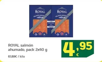 Oferta de Royal - Salmón Ahumado por 4,95€ en HiperDino