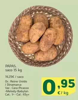 Oferta de Papas por 0,95€ en HiperDino